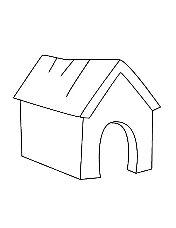 Dessin à colorier: Niche à chien (Bâtiments et Architecture) #62394 - Coloriages à Imprimer Gratuits