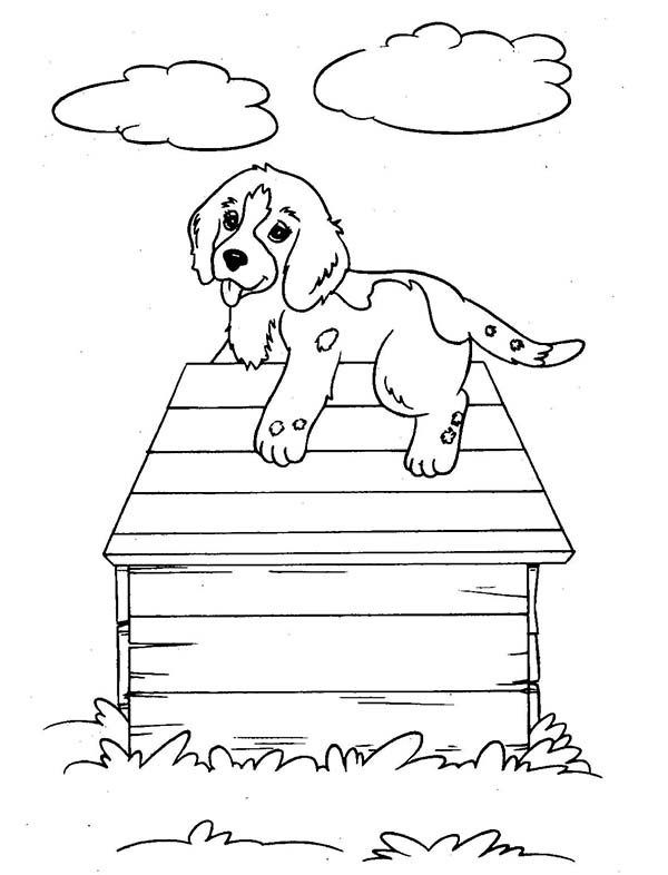 Dessin à colorier: Niche à chien (Bâtiments et Architecture) #62424 - Coloriages à Imprimer Gratuits