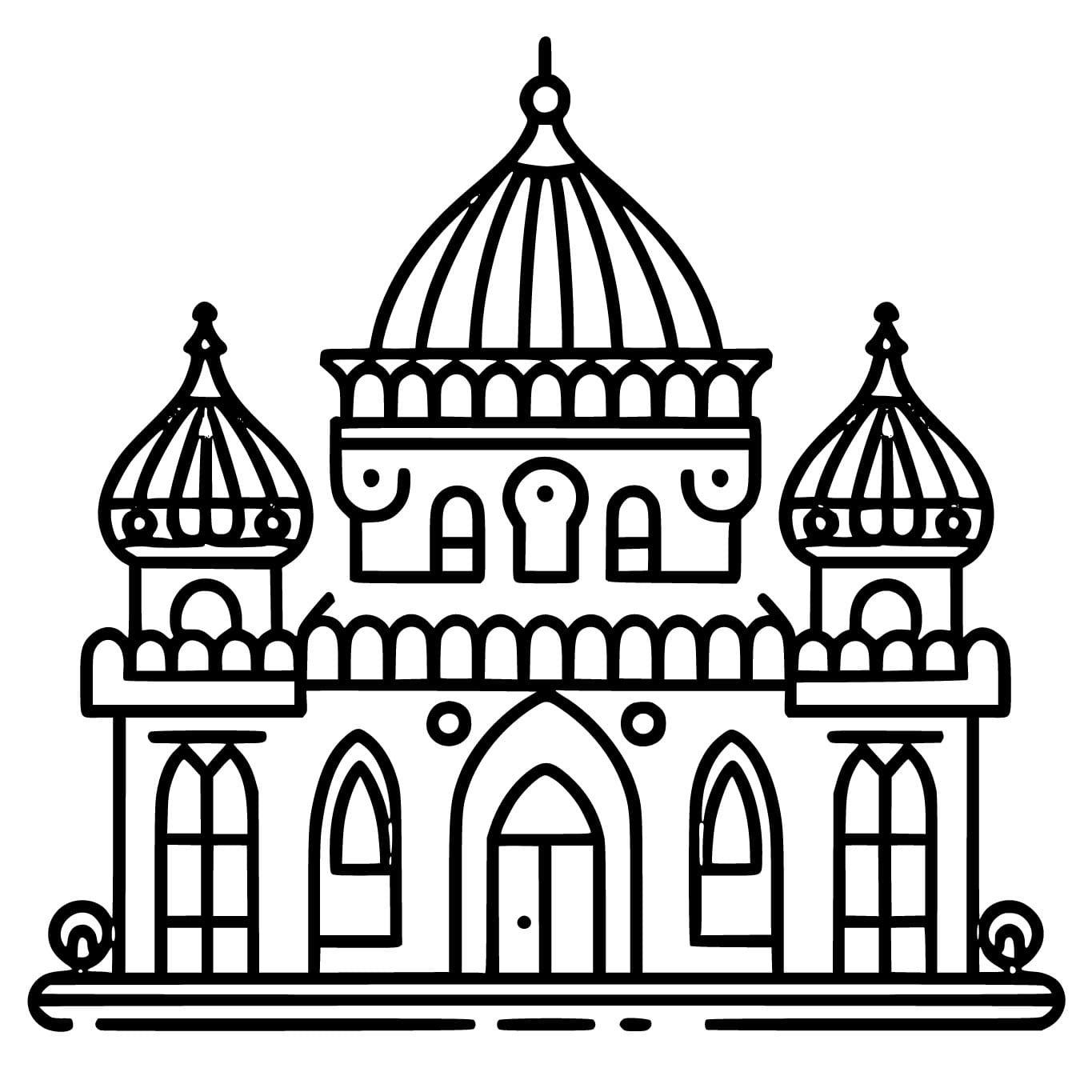 Dessin à colorier: Palais (Bâtiments et Architecture) #212220 - Coloriages à Imprimer Gratuits