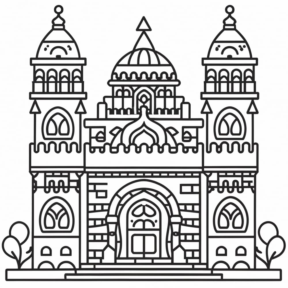 Dessin à colorier: Palais (Bâtiments et Architecture) #212223 - Coloriages à Imprimer Gratuits