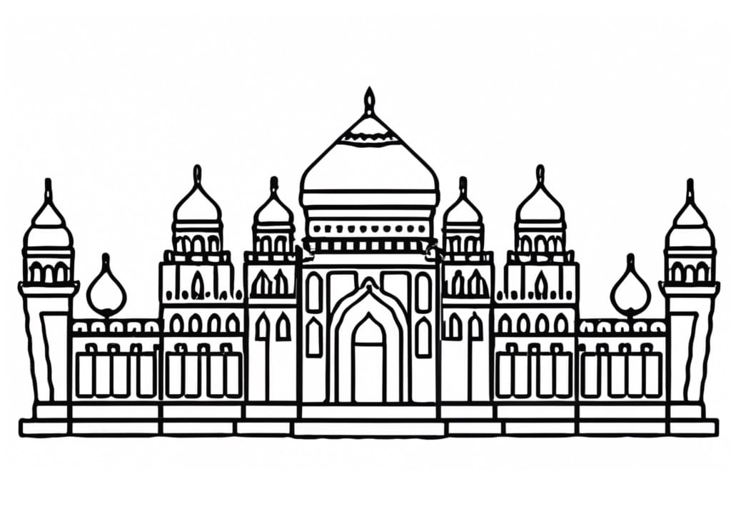 Dessin à colorier: Palais (Bâtiments et Architecture) #212227 - Coloriages à Imprimer Gratuits