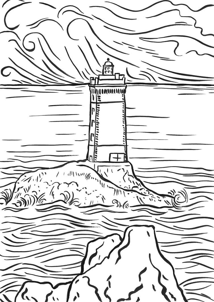 Coloriage gratuit Phare #188012 de la collection Bâtiments et Architecture à imprimer