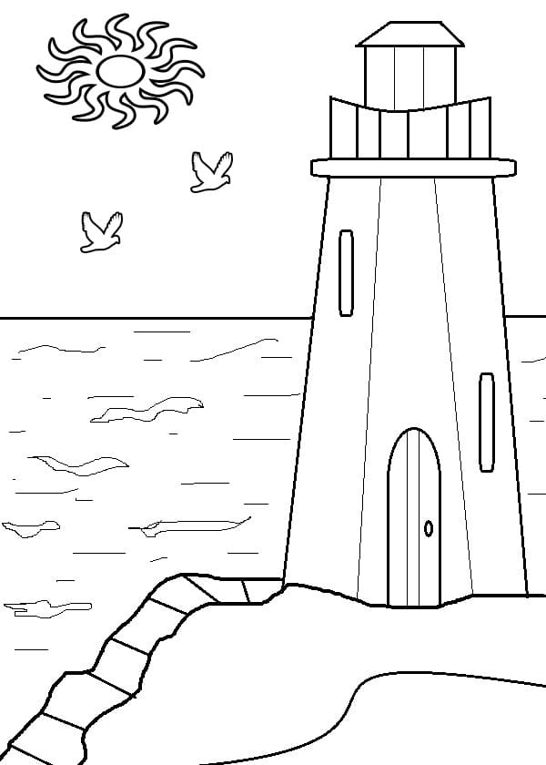 Coloriage gratuit Phare #188021 de la collection Bâtiments et Architecture à imprimer