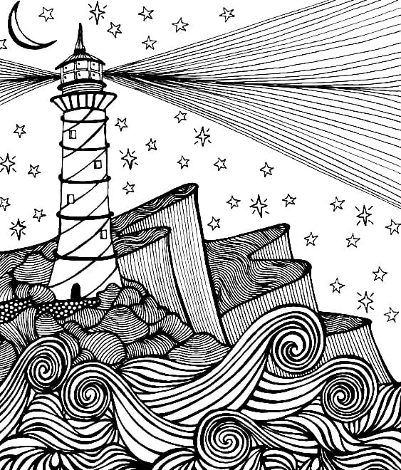 Coloriage gratuit Phare #188029 de la collection Bâtiments et Architecture à imprimer