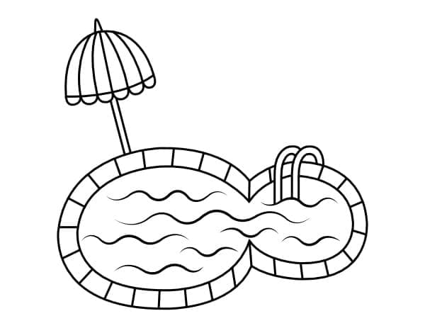Page de coloriage Piscine #186057, collection Bâtiments et Architecture, à imprimer et colorier