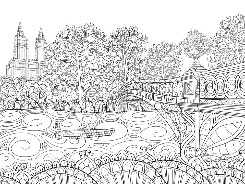Coloriage gratuit Pont #204338 de la collection Bâtiments et Architecture à imprimer