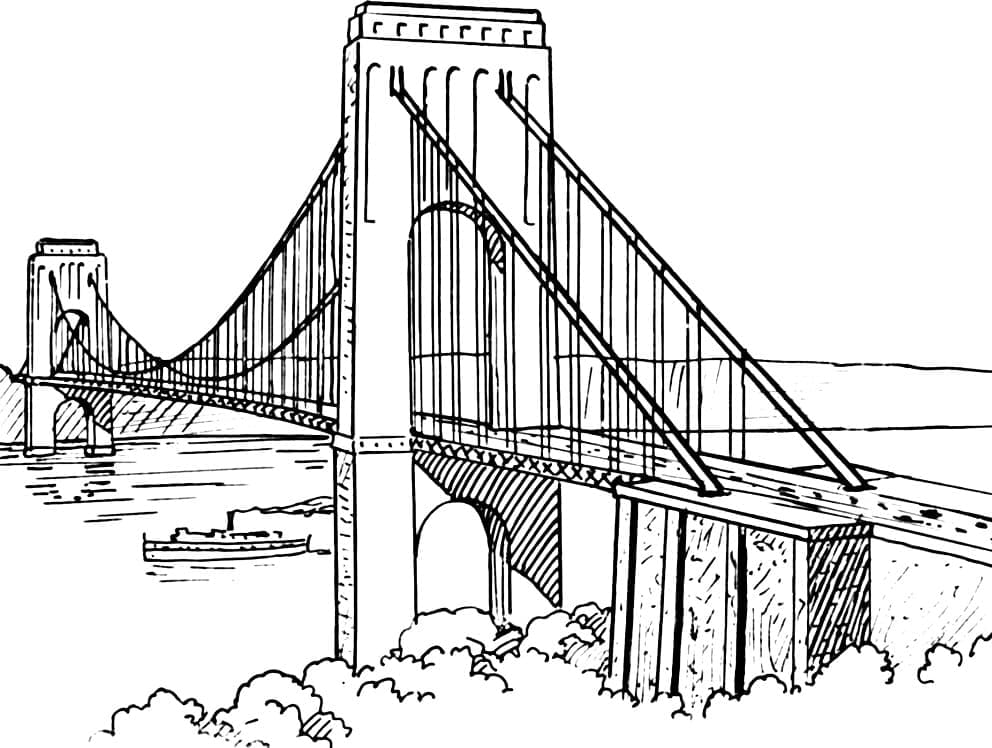 Coloriage à imprimer Pont #204351 de la série Bâtiments et Architecture, gratuit pour enfants et adultes Coloriage à imprimer Pont #204351 de la série Bâtiments et Architecture, gratuit pour enfants et adultes