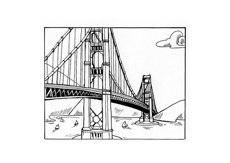 Dessin à colorier: Pont (Bâtiments et Architecture) #62841 - Coloriages à Imprimer Gratuits