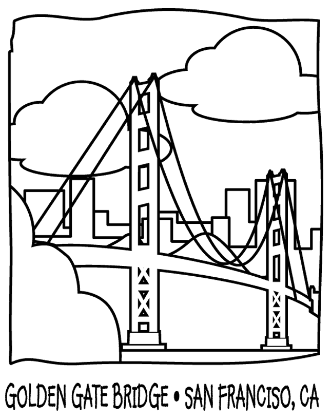 Dessin à colorier: Pont (Bâtiments et Architecture) #62887 - Coloriages à Imprimer Gratuits