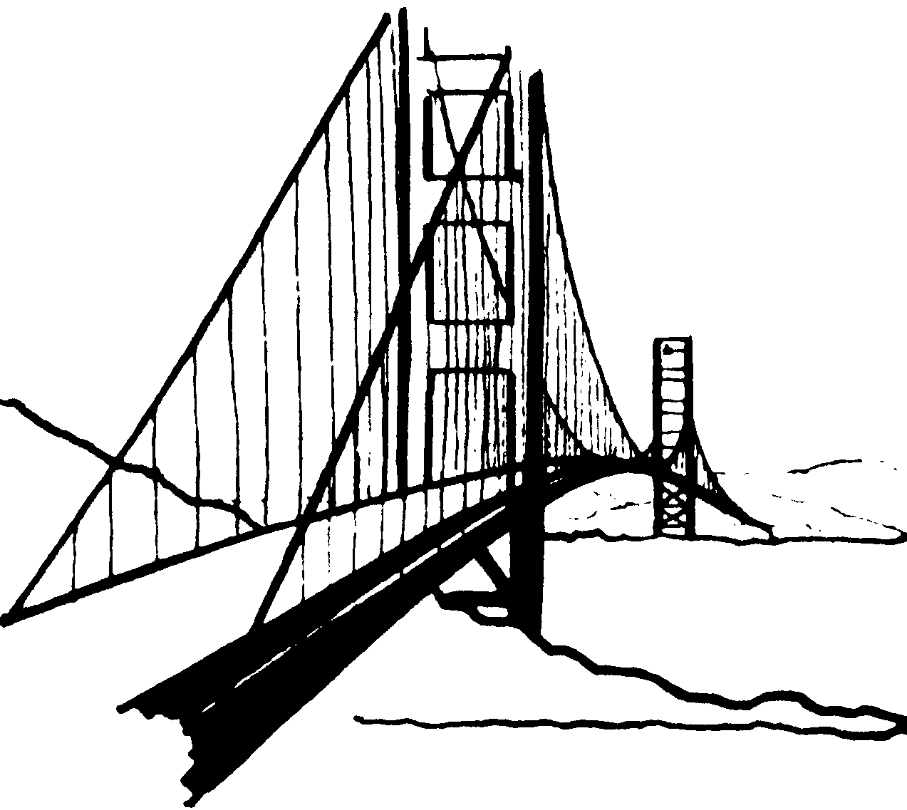 Dessin à colorier: Pont (Bâtiments et Architecture) #62995 - Coloriages à Imprimer Gratuits