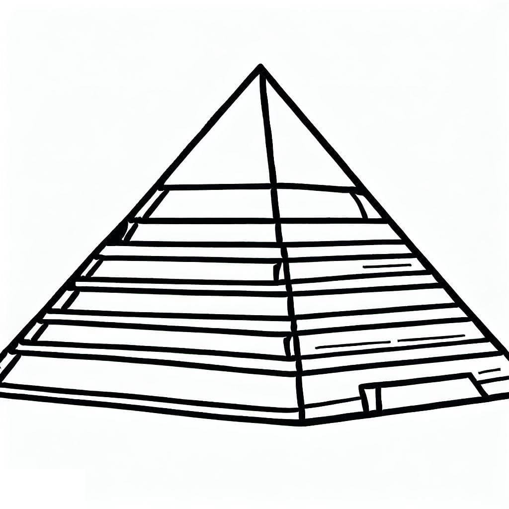 Coloriage gratuit pour enfants et adultes Pyramide #190991, collection Bâtiments et Architecture