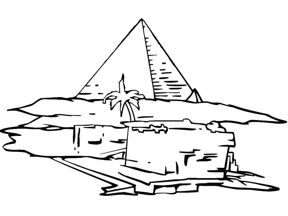 Coloriage gratuit Pyramide #190993 de la collection Bâtiments et Architecture à imprimer