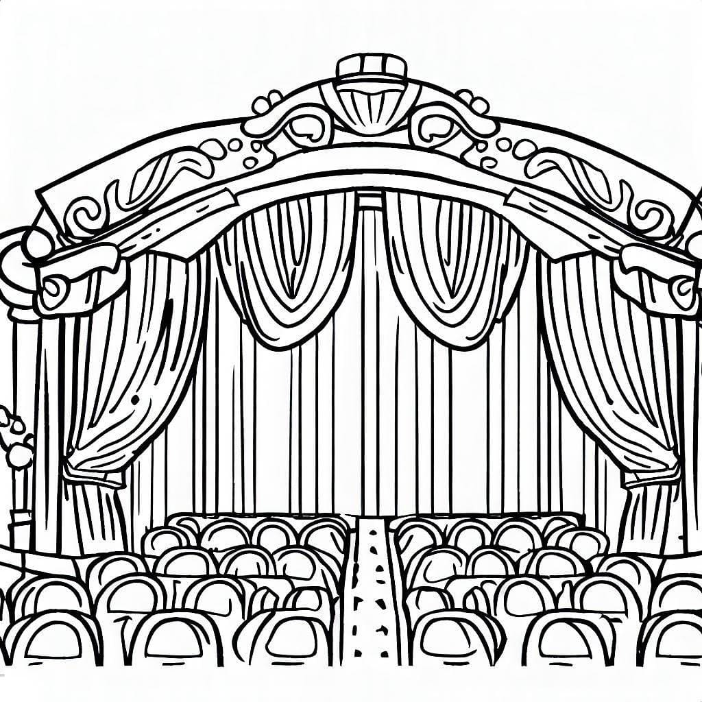 Coloriage gratuit Théâtre #185905 de la collection Bâtiments et Architecture à imprimer