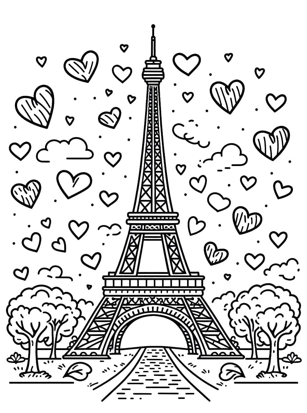 Coloriage gratuit Tour Eiffel #219093 de la collection Bâtiments et Architecture à imprimer Coloriage gratuit Tour Eiffel #219093 de la collection Bâtiments et Architecture à imprimer