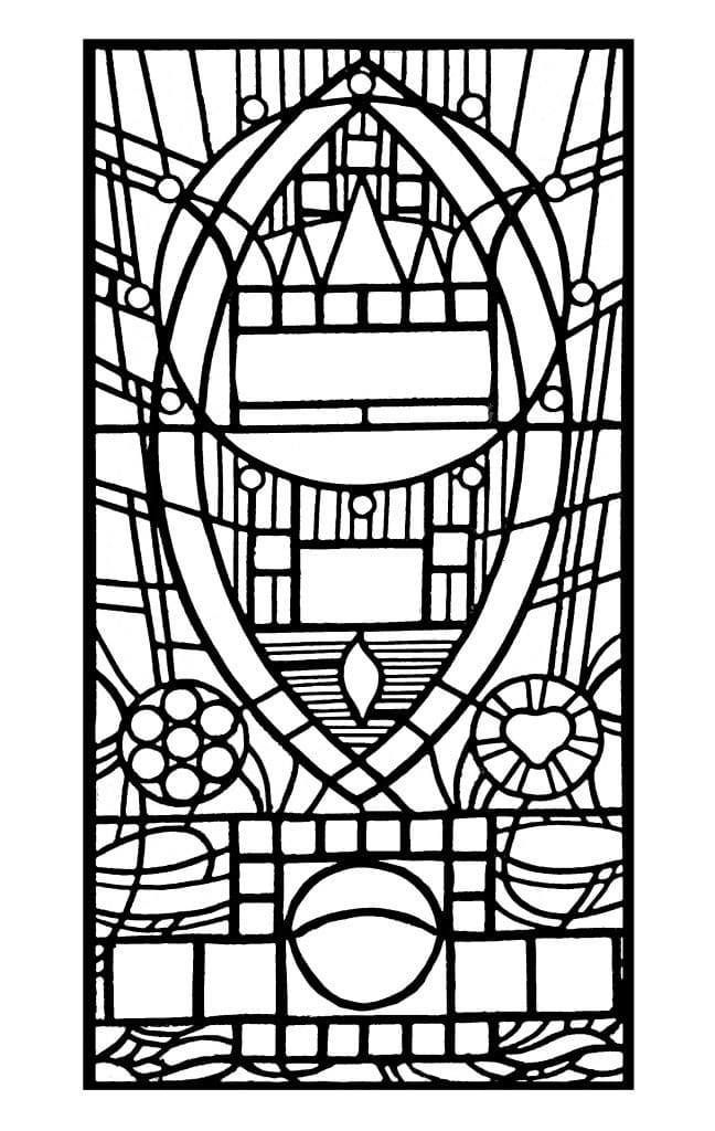 Coloriage gratuit Vitrail #174278 de la collection Bâtiments et Architecture à imprimer