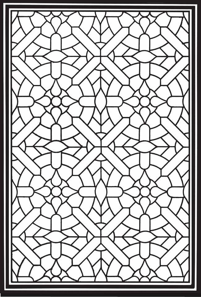 Coloriage gratuit Vitrail #174284 de la collection Bâtiments et Architecture à imprimer