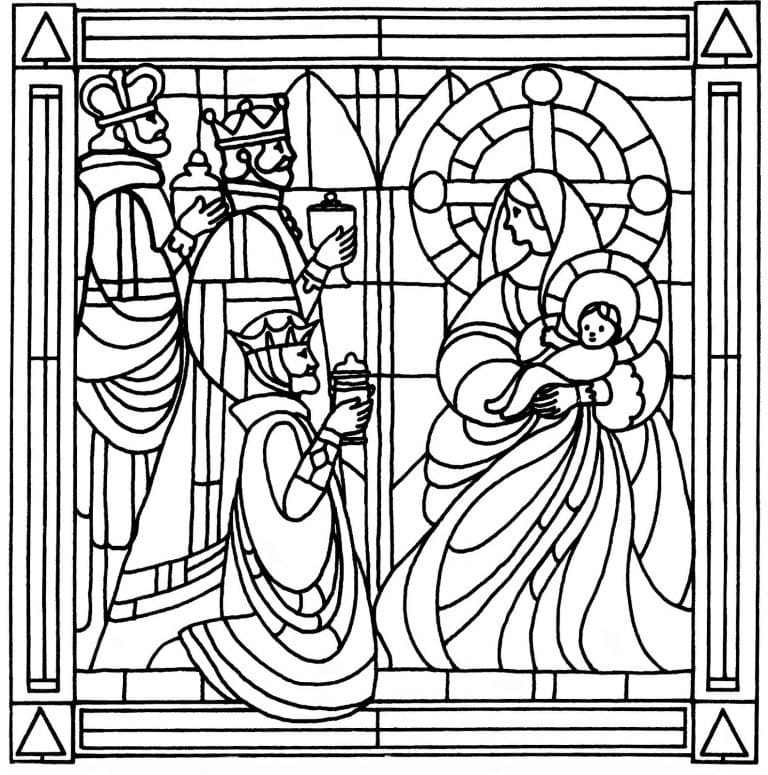 Coloriage gratuit Vitrail #174289 de la collection Bâtiments et Architecture à imprimer Coloriage gratuit Vitrail #174289 de la collection Bâtiments et Architecture à imprimer