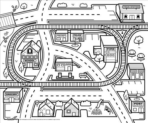 Dessin Ville #64841 (Bâtiments et Architecture) à colorier – Coloriages