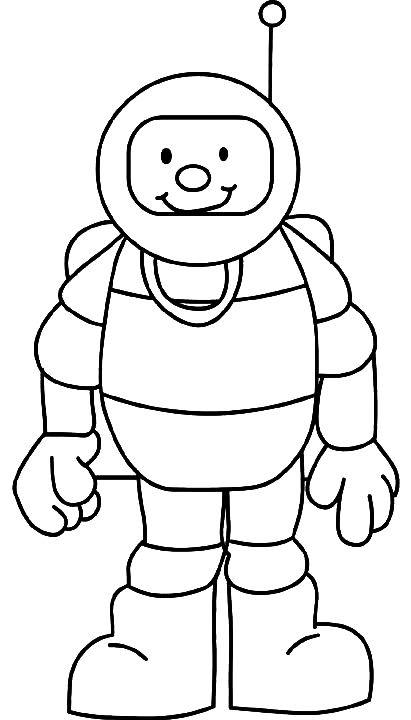 Dessin à colorier: Astronaute (Carrières et Professions) #87594 - Coloriages à Imprimer Gratuits