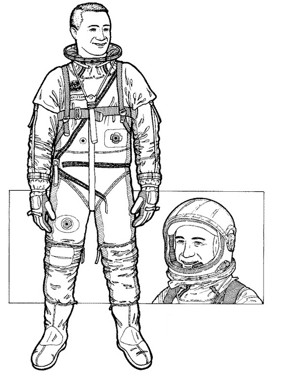 Dessin à colorier: Astronaute (Carrières et Professions) #87595 - Coloriages à Imprimer Gratuits