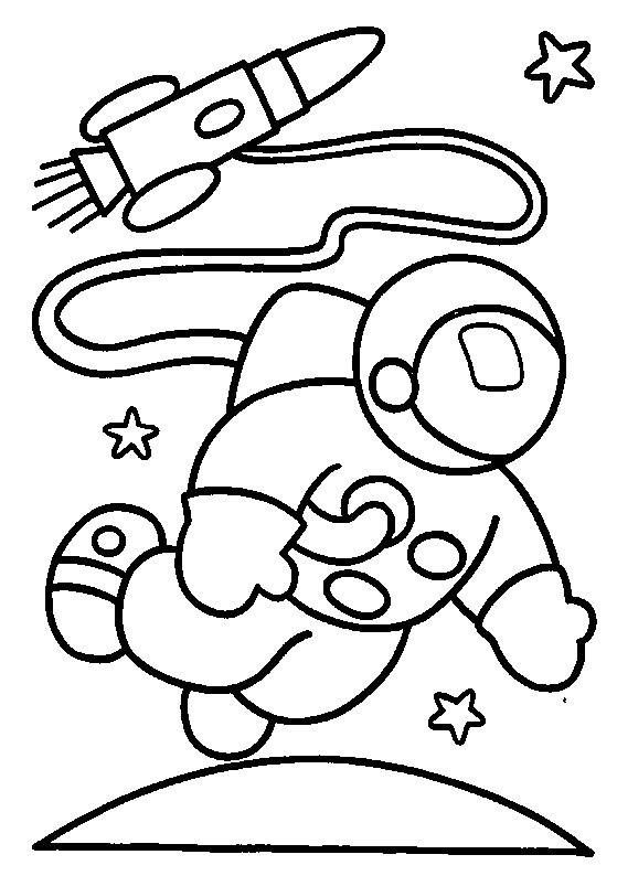 Dessin à colorier: Astronaute (Carrières et Professions) #87597 - Coloriages à Imprimer Gratuits