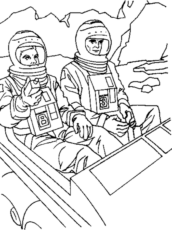 Dessin à colorier: Astronaute (Carrières et Professions) #87606 - Coloriages à Imprimer Gratuits