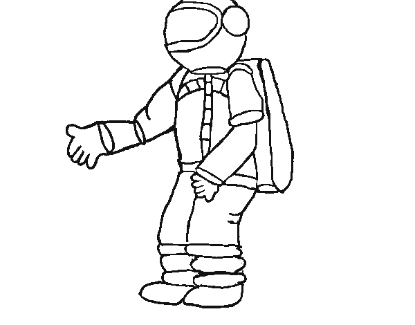 Dessin à colorier: Astronaute (Carrières et Professions) #87638 - Coloriages à Imprimer Gratuits