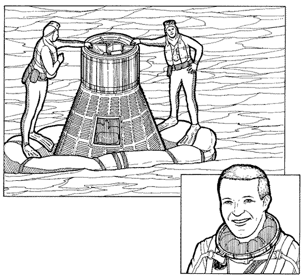 Coloriage gratuit Astronaute #87652 de la collection Carrières et Professions à imprimer