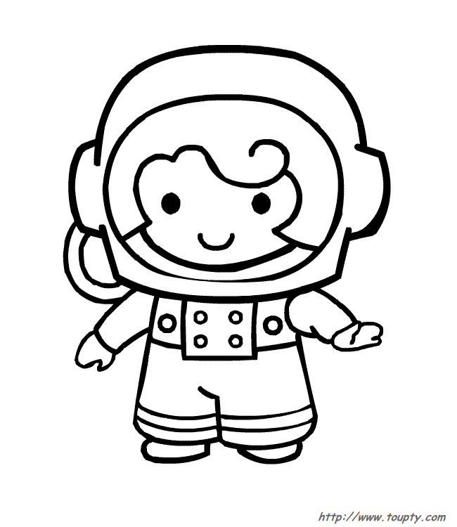 Dessin à colorier: Astronaute (Carrières et Professions) #87658 - Coloriages à Imprimer Gratuits
