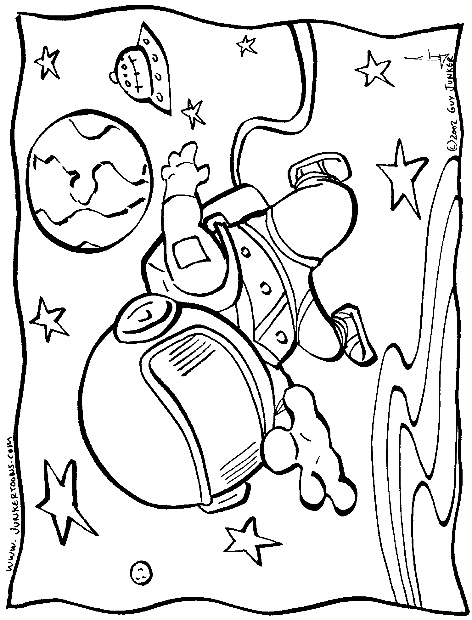 Dessin à colorier: Astronaute (Carrières et Professions) #87666 - Coloriages à Imprimer Gratuits