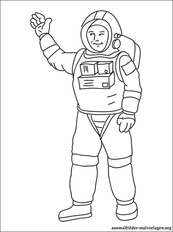 Dessin à colorier: Astronaute (Carrières et Professions) #87717 - Coloriages à Imprimer Gratuits