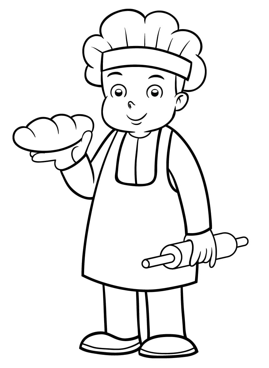 Coloriage gratuit pour enfants et adultes Boulanger #211415, collection Carrières et Professions Coloriage gratuit pour enfants et adultes Boulanger #211415, collection Carrières et Professions