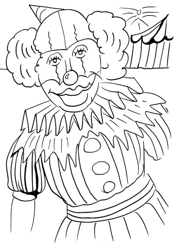 Dessin Clown #195847 à colorier de la série Carrières et Professions, gratuit à télécharger et imprimer