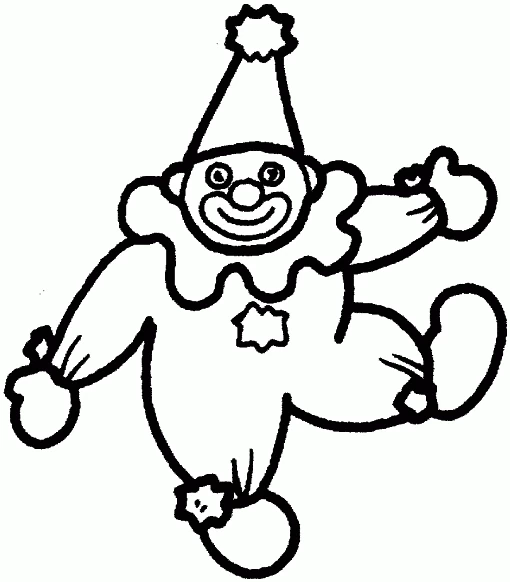Illustration au trait Clown #90921 de la collection Carrières et Professions à colorier gratuitement