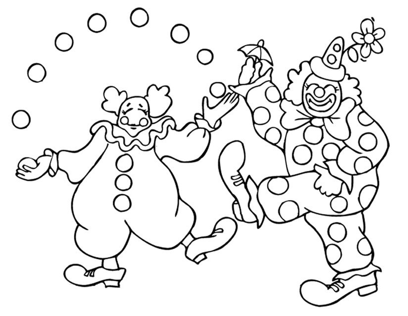 Dessin à colorier: Clown (Carrières et Professions) #91027 - Coloriages à Imprimer Gratuits