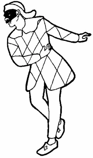 Coloriage gratuit Clown #91132 de la collection Carrières et Professions à imprimer