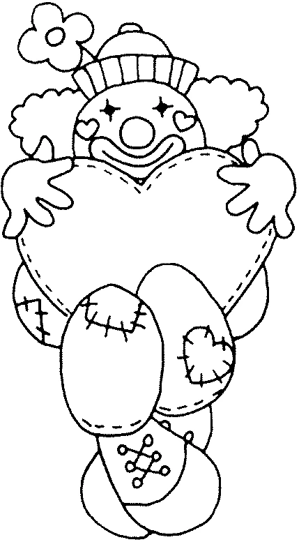 Page de coloriage Clown #91204, collection Carrières et Professions, à imprimer et colorier