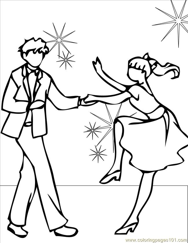 Dessin à colorier: Danseur / Danseuse (Carrières et Professions) #92124 - Coloriages à Imprimer Gratuits
