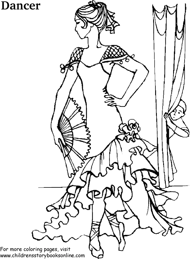 Coloriage gratuit Danseur / Danseuse #92149 de la collection Carrières et Professions à imprimer