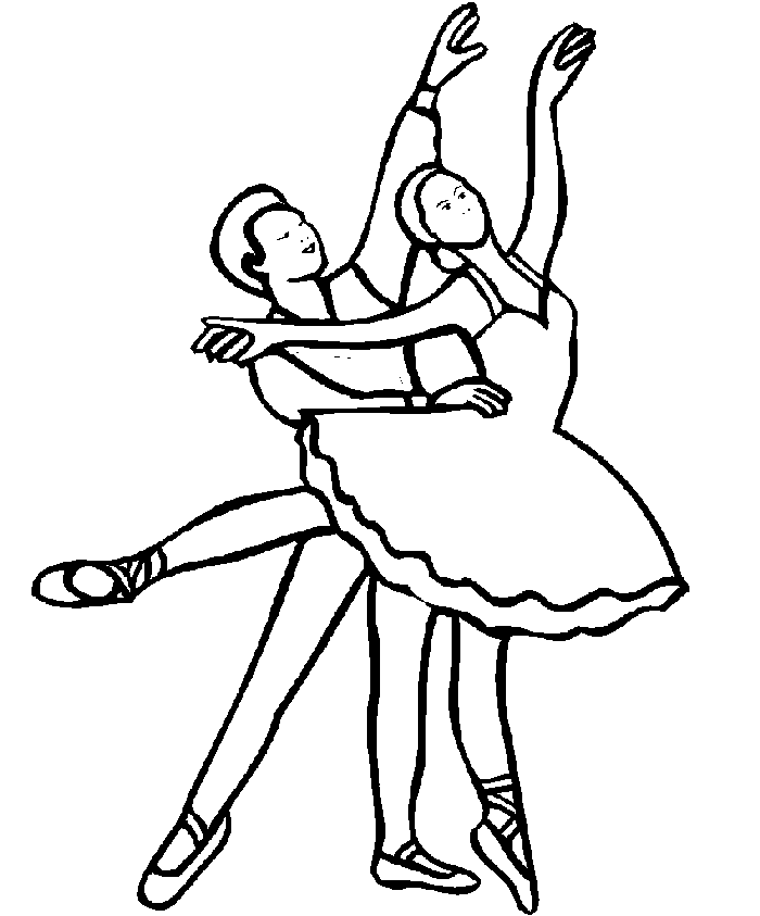 Dessin à colorier: Danseur / Danseuse (Carrières et Professions) #92301 - Coloriages à Imprimer Gratuits