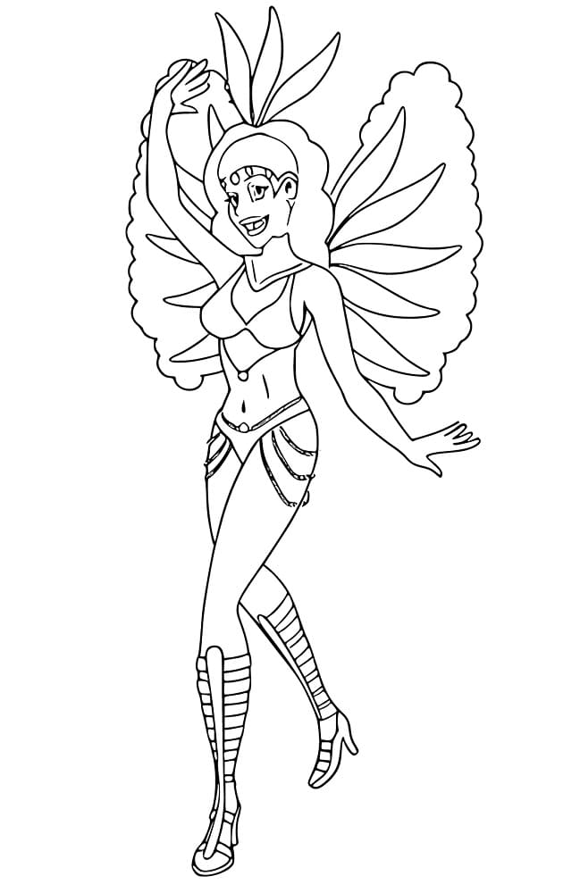 Dessin à colorier: Danseuse Brésilienne de Samba (Carrières et Professions) #191780 - Coloriages à Imprimer Gratuits