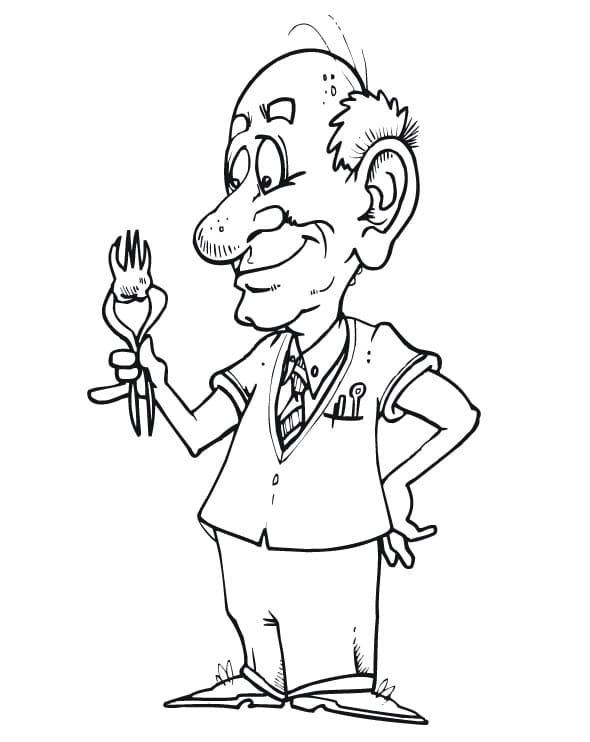 Coloriage gratuit Dentiste #200023 de la collection Carrières et Professions à imprimer