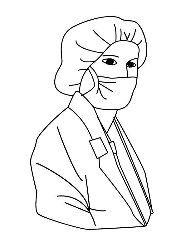 Dessin Docteur / Médecin #93594 à colorier de la série Carrières et Professions, gratuit à télécharger et imprimer
