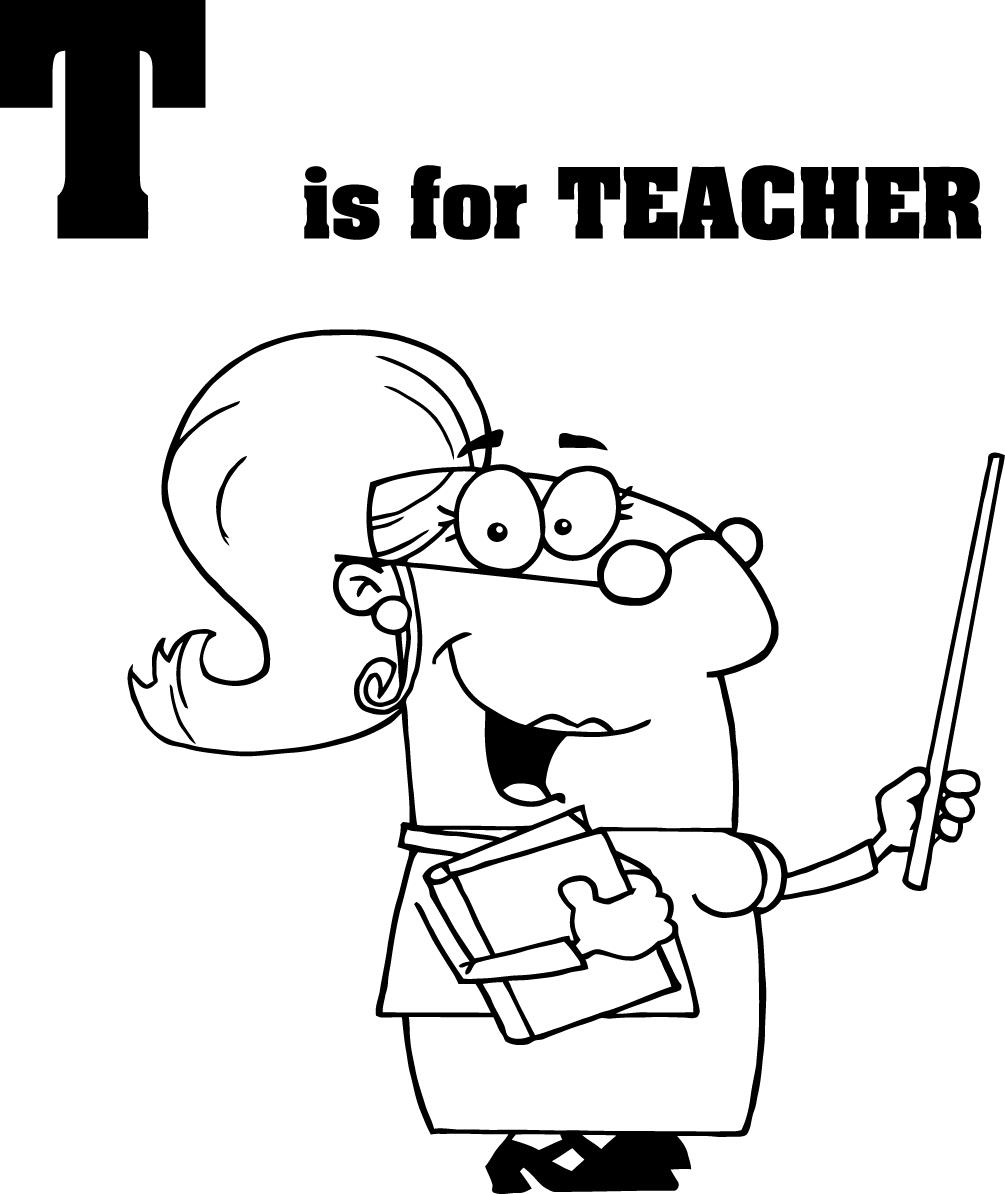 Dessin à colorier: Enseignant / Enseignante (Carrières et Professions) #94215 - Coloriages à Imprimer Gratuits
