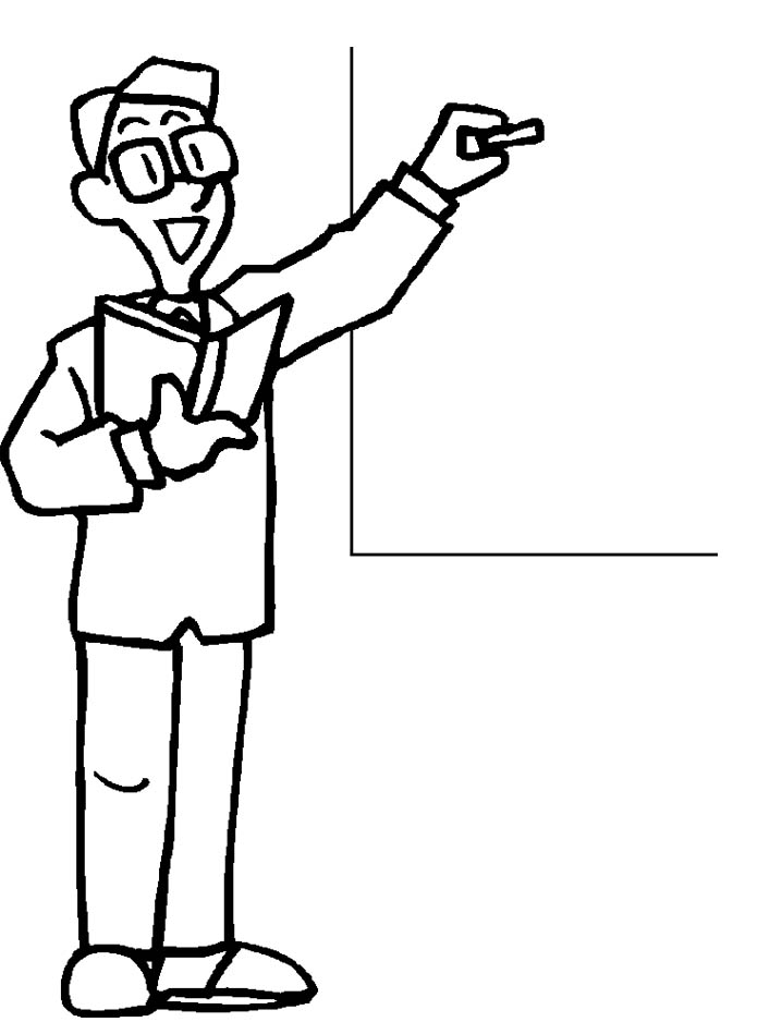 Dessin à colorier: Enseignant / Enseignante (Carrières et Professions) #94217 - Coloriages à Imprimer Gratuits