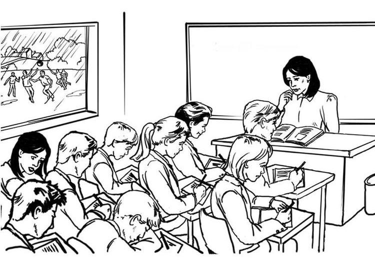 Dessin à colorier: Enseignant / Enseignante (Carrières et Professions) #94337 - Coloriages à Imprimer Gratuits