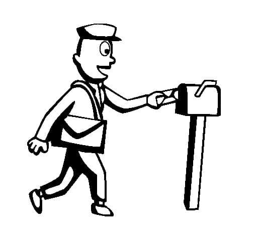 Dessin à colorier: Facteur (Carrières et Professions) #210167 - Coloriages à Imprimer Gratuits