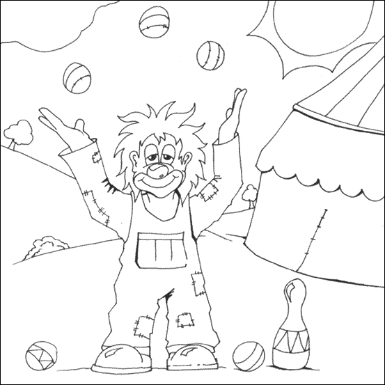 Coloriage gratuit Jongleur #99267 de la collection Carrières et Professions à imprimer