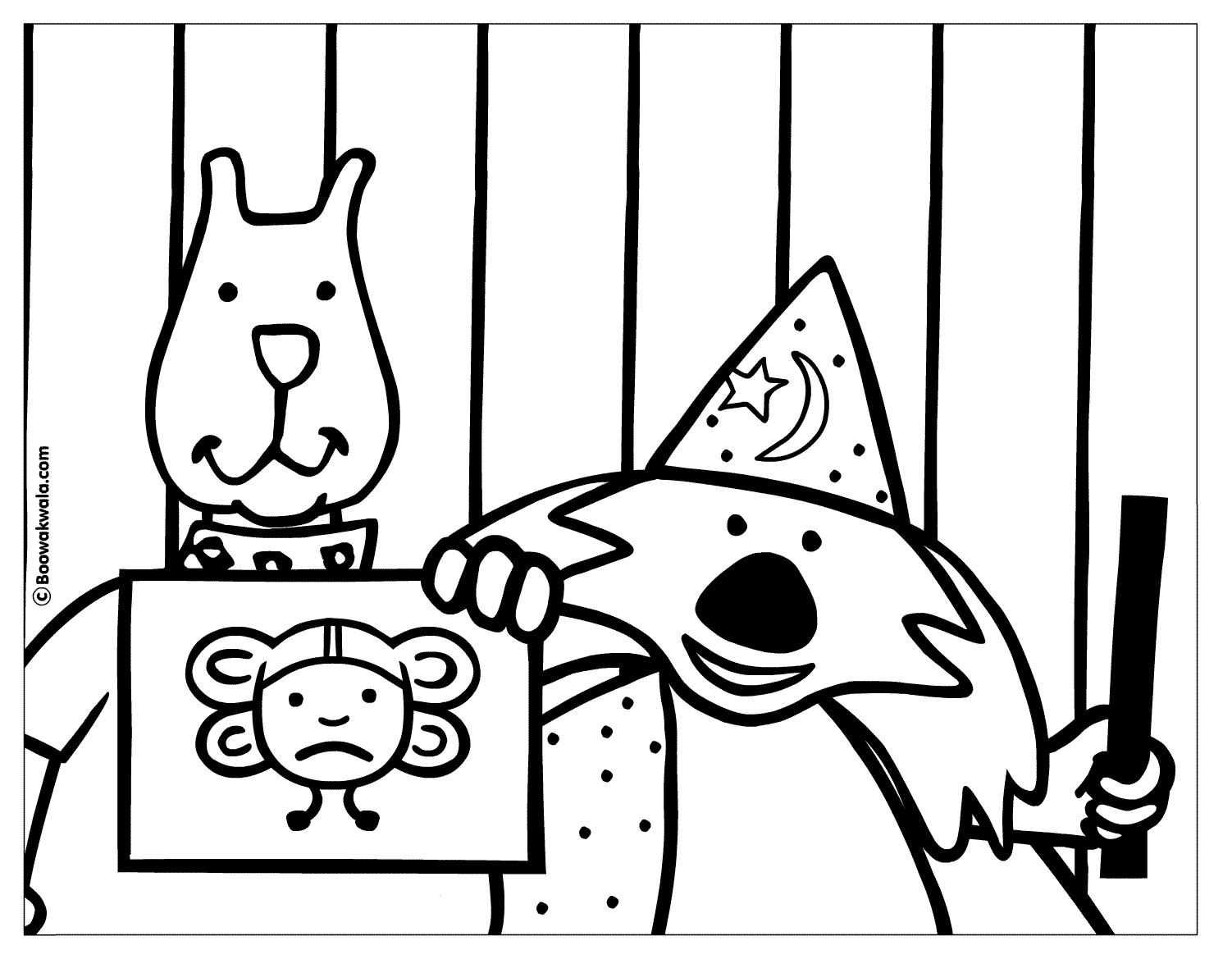 Coloriage gratuit Magicien #100735 de la collection Carrières et Professions à imprimer