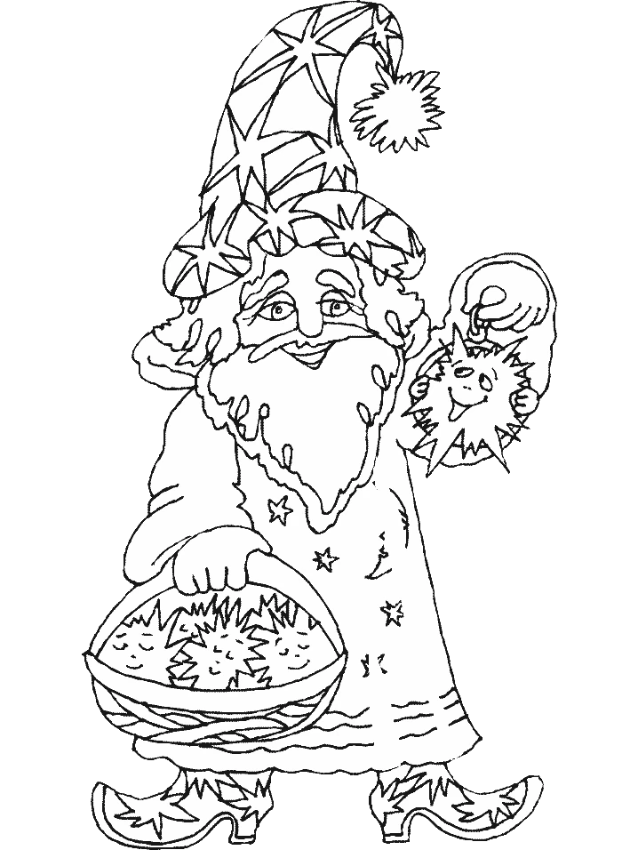 Coloriage gratuit Magicien #100793 de la collection Carrières et Professions à imprimer